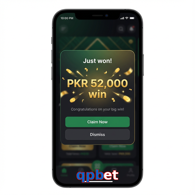 Main screen of Qpbet win page for PK players